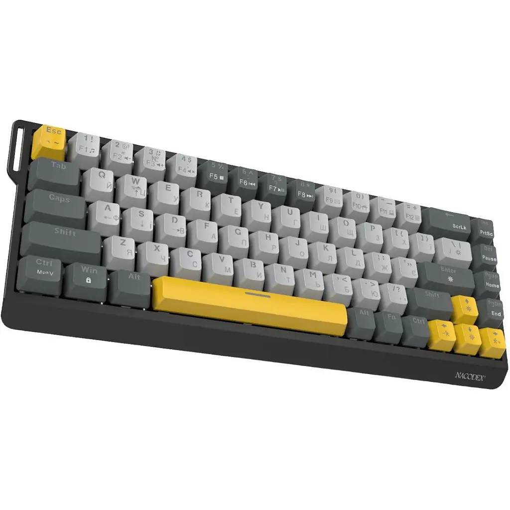 Клавіатура Ajazz x NacodeX NK68 V2 Red Switch Black/Grey/Yellow (NK68-V2-R-BGY) [175699] - фото 3