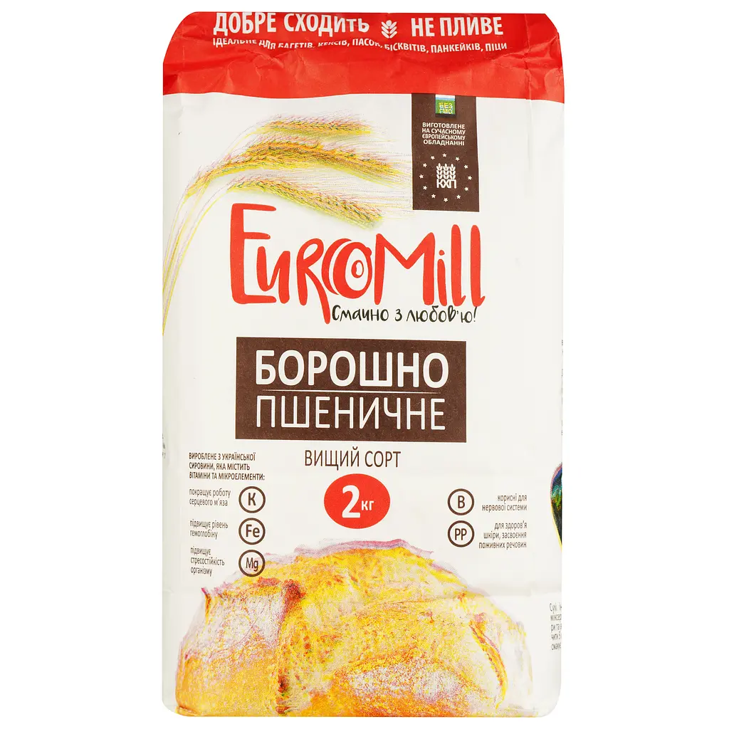 Борошно пшеничне EuroMill вищий сорт 2 кг (780444) - фото 2