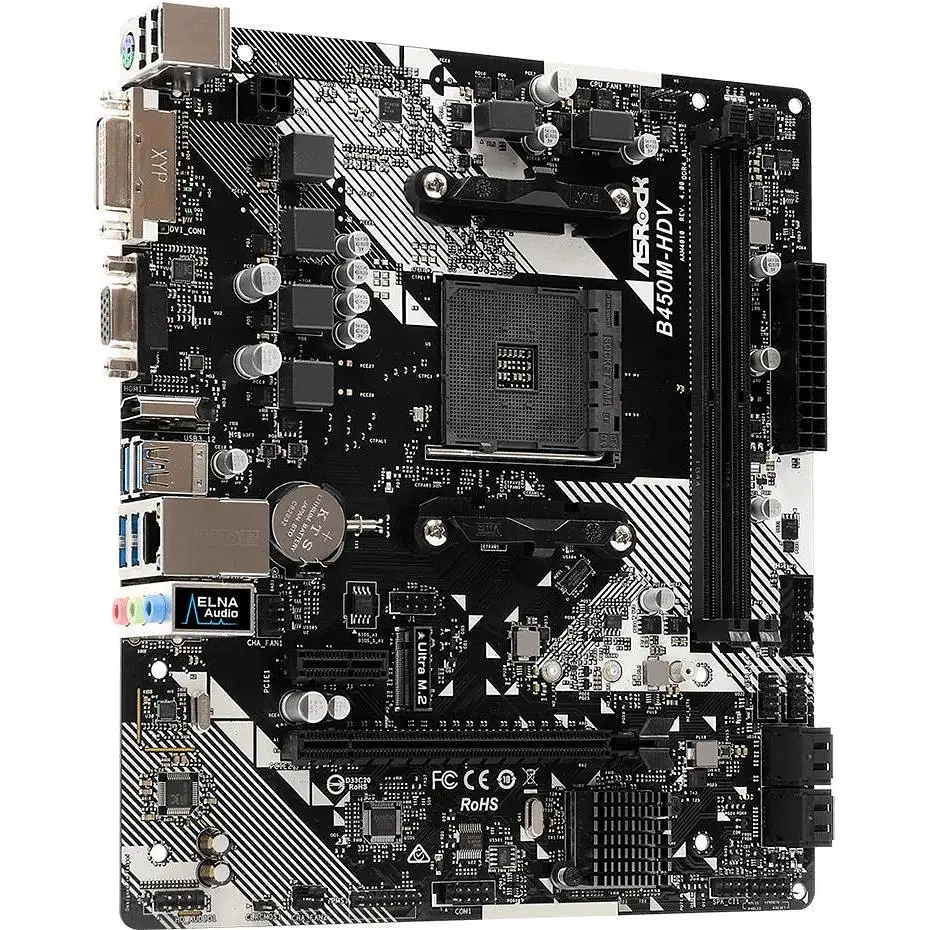 Материнська плата AsRock B450M-HDV R4.0 - фото 2