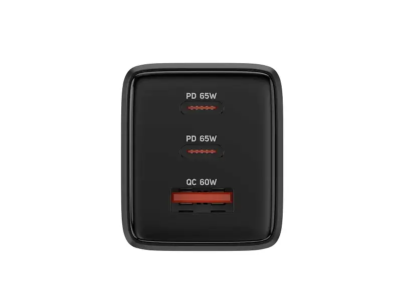 Мережевий зарядний пристрій Glasscove TC-018CCA 65 W GaN Black - фото 2