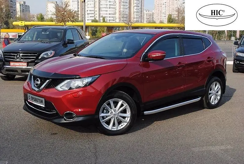 Дефлектори вікон вітровики для Nissan Qashqai III 2014- З Молдингом Хром - фото 3
