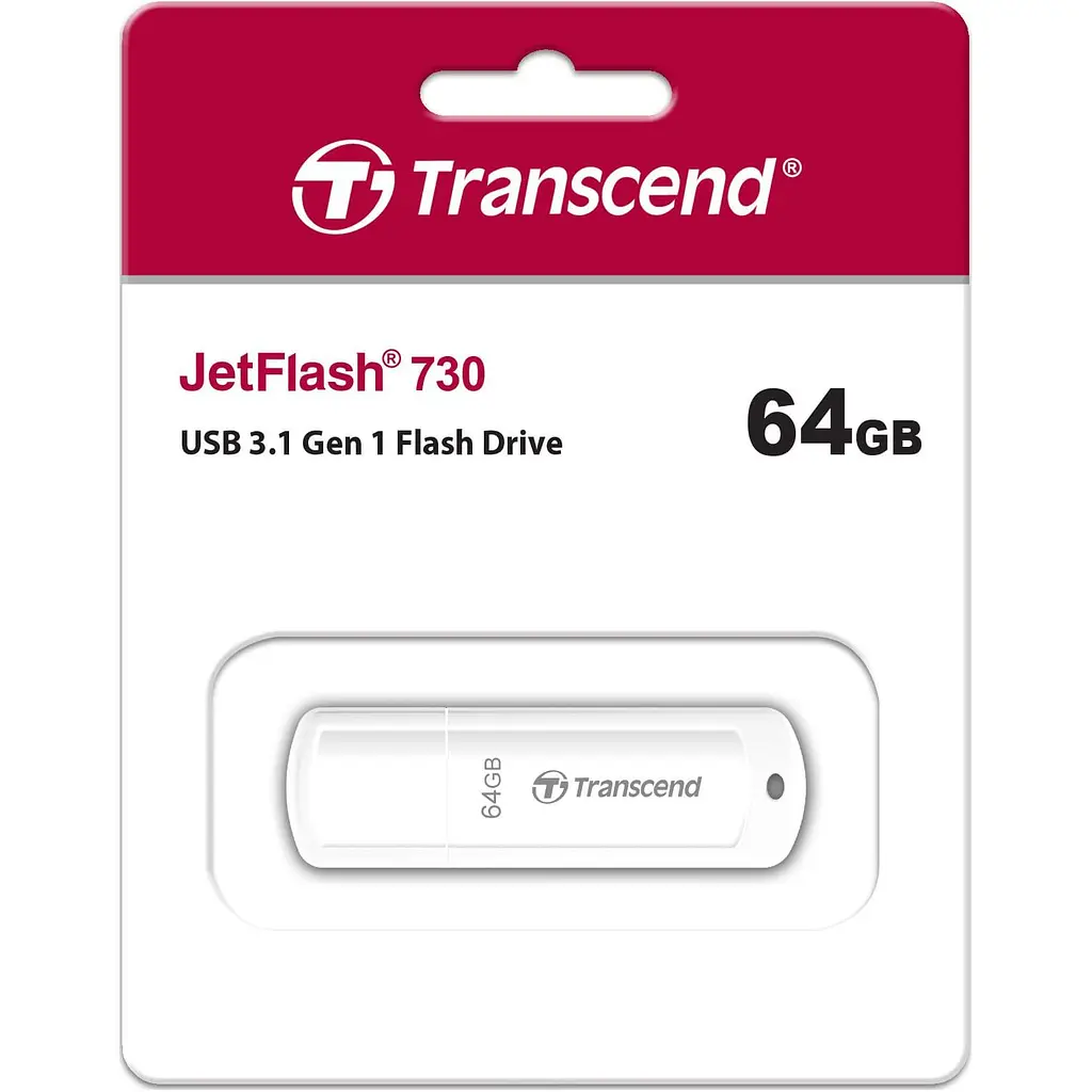 Флеш-накопичувач Transcend USB3.1 64GB JetFlash 730 White (TS64GJF730) - фото 4