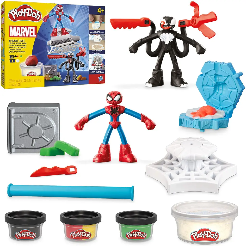 Набор для творчества Hasbro Play-Doh Marvel с массой для лепки Человек-паук (F9827) - фото 3