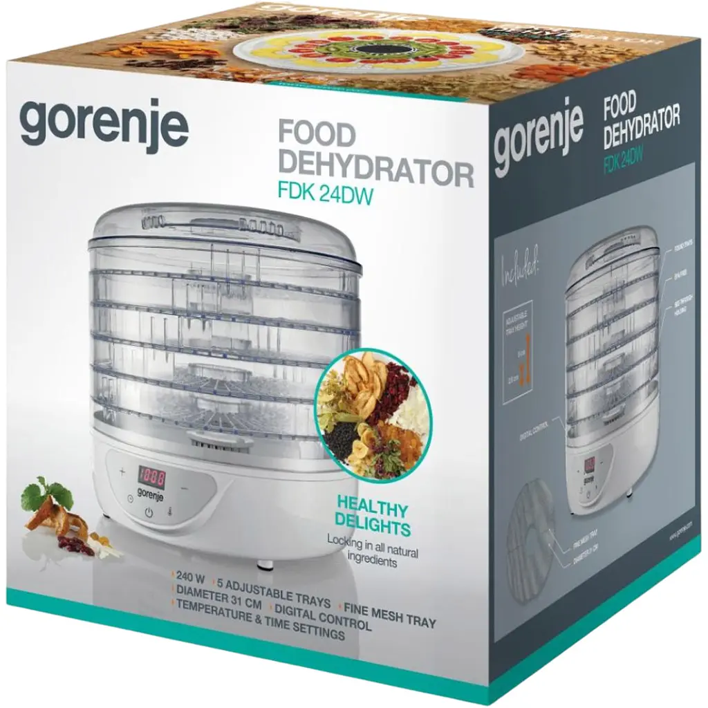 Сушилка для овощей и фруктов Gorenje FDK24DW [90884] - фото 4
