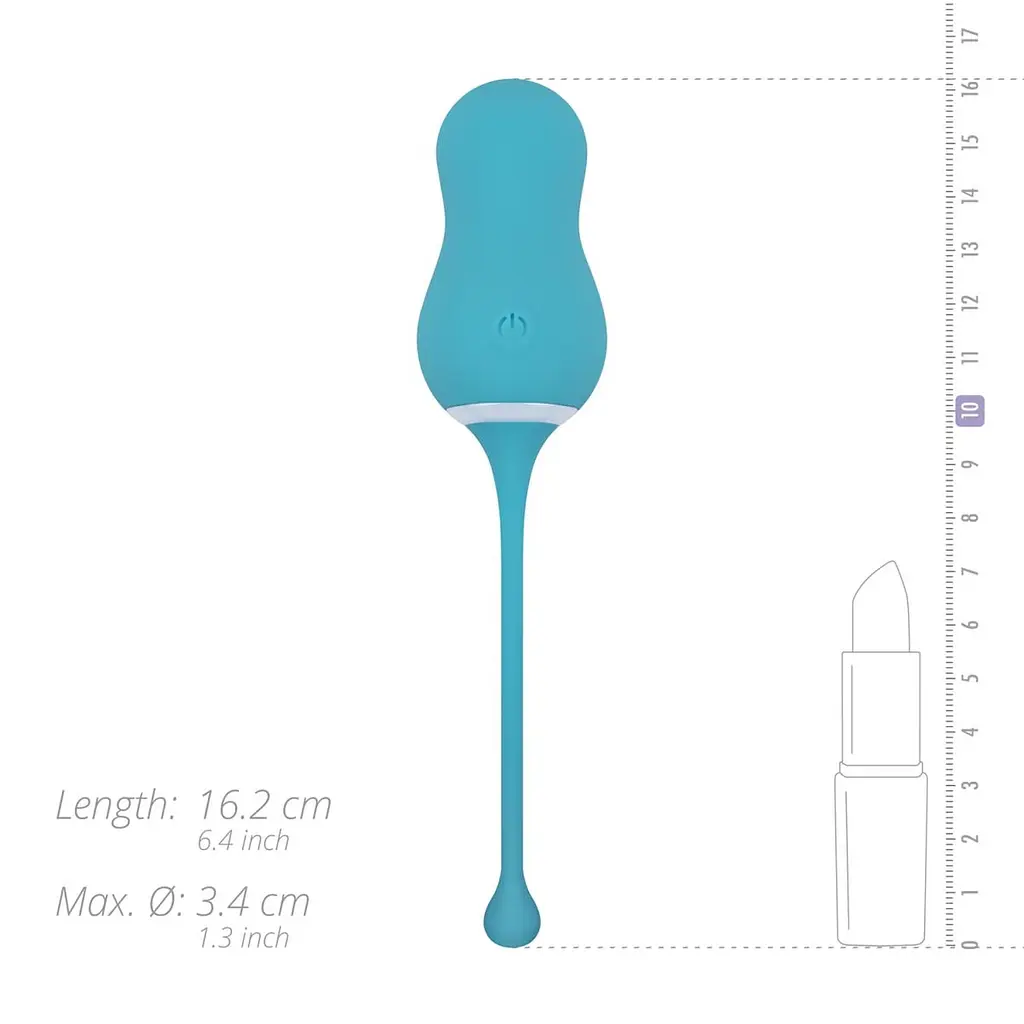 Виброяйцо Cala Azul Elena Vibrating Egg 16.2 см голубой - фото 13