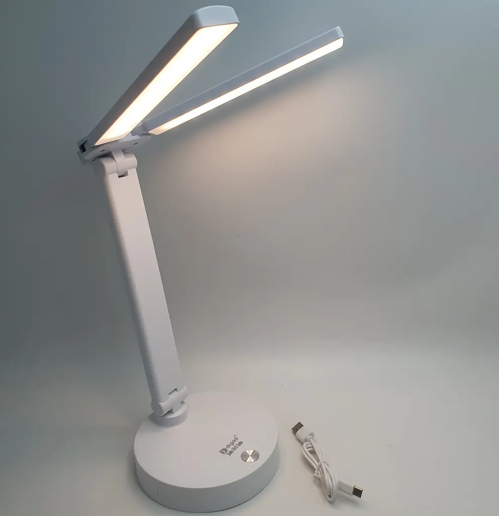 Настільна LED-лампа з 2 рухомими плафонами 30 см сенсорна світлодіодна 5 W акумуляторна (знімні 2 × 18650 6000 mAh) 3000–6000 K Digad 1960 - фото 9