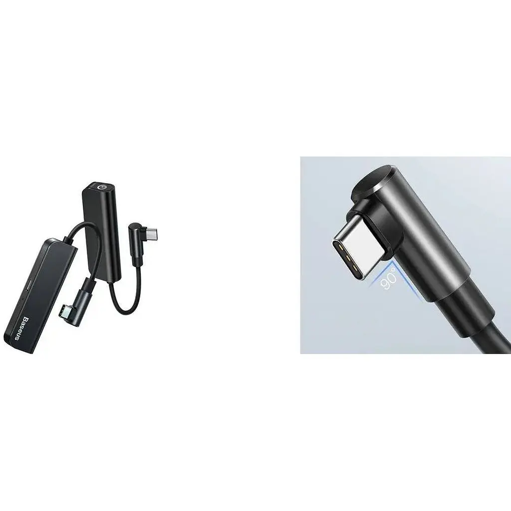 Переходник Baseus L53 Type-C to Type-C + 3.5 мм AUX + Macbook support PD 18W - фото 6