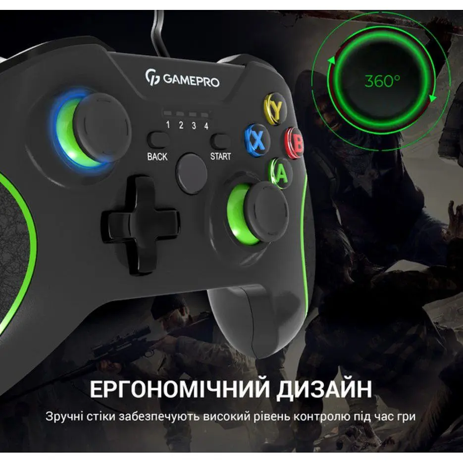 Геймпад джойстик GamePro MG-450 Black USB PC/PS3/Android - фото 10