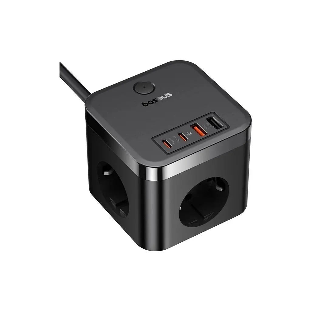 Мережевий фільтр живлення Baseus PowerCombo Cube Power Strip (E00066400117-00) - фото 3