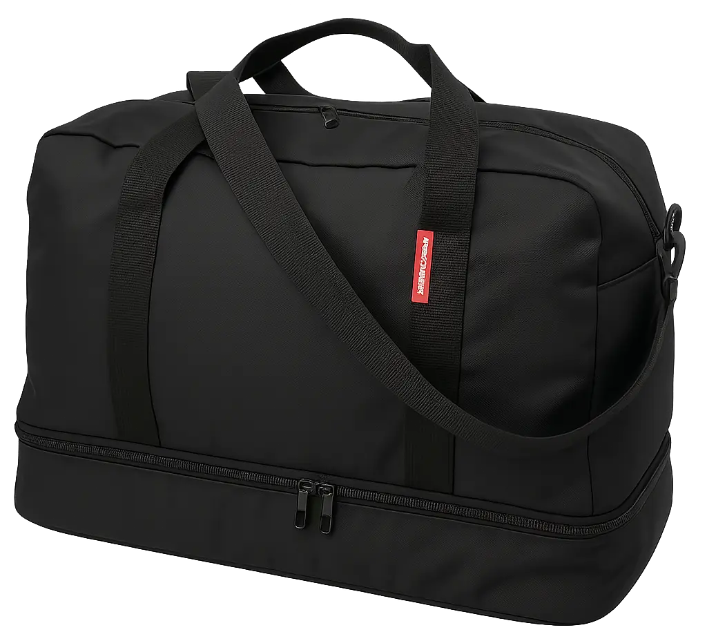 Дорожня сумка з відділом для взуття 40L Wallaby Чорна - фото 3