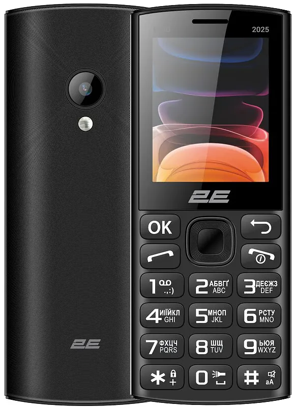 Телефон 2E E240 (2025) DS Black UA UCRF