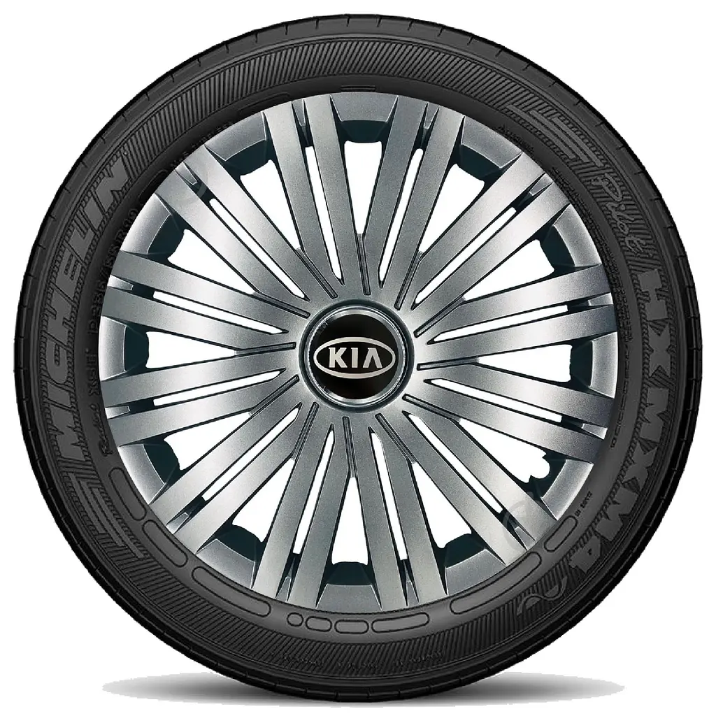 Ковпак колеса з емблемою KIA SKS422 R16 сірий з логотипом на вибір 4 шт