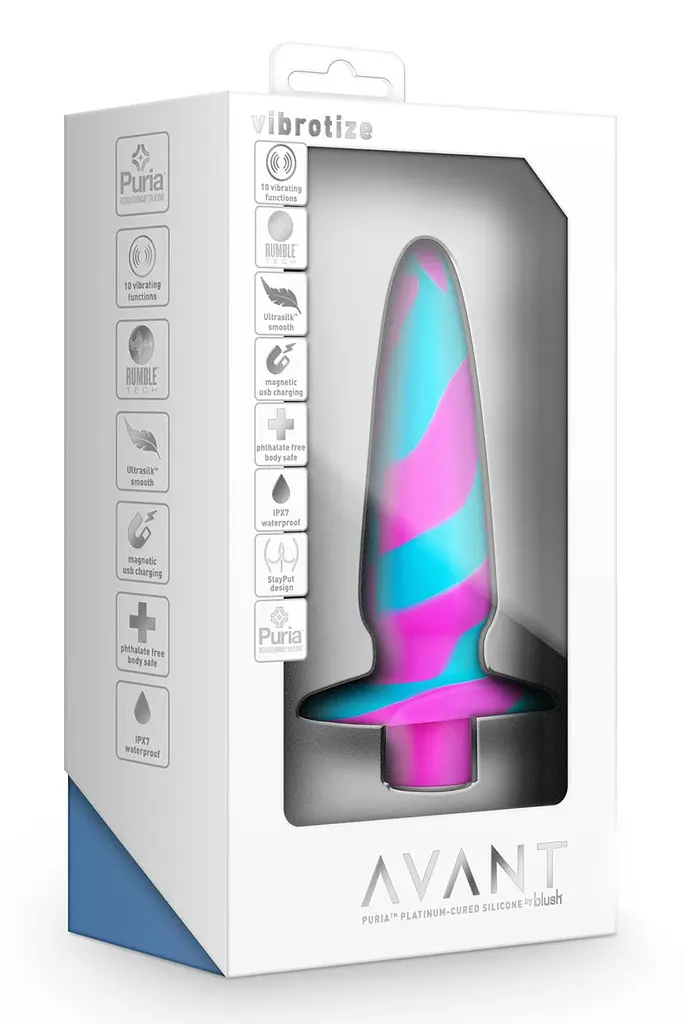 Анальная пробка с вибрацией Avant Vibrotize 12.7 см (мульти) - фото 5