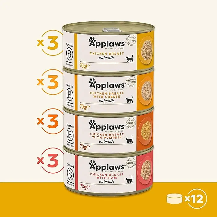 Набір курячих консервів для котів Applaws Chicken Breast Selection in Broth 12 х 70 г - фото 2