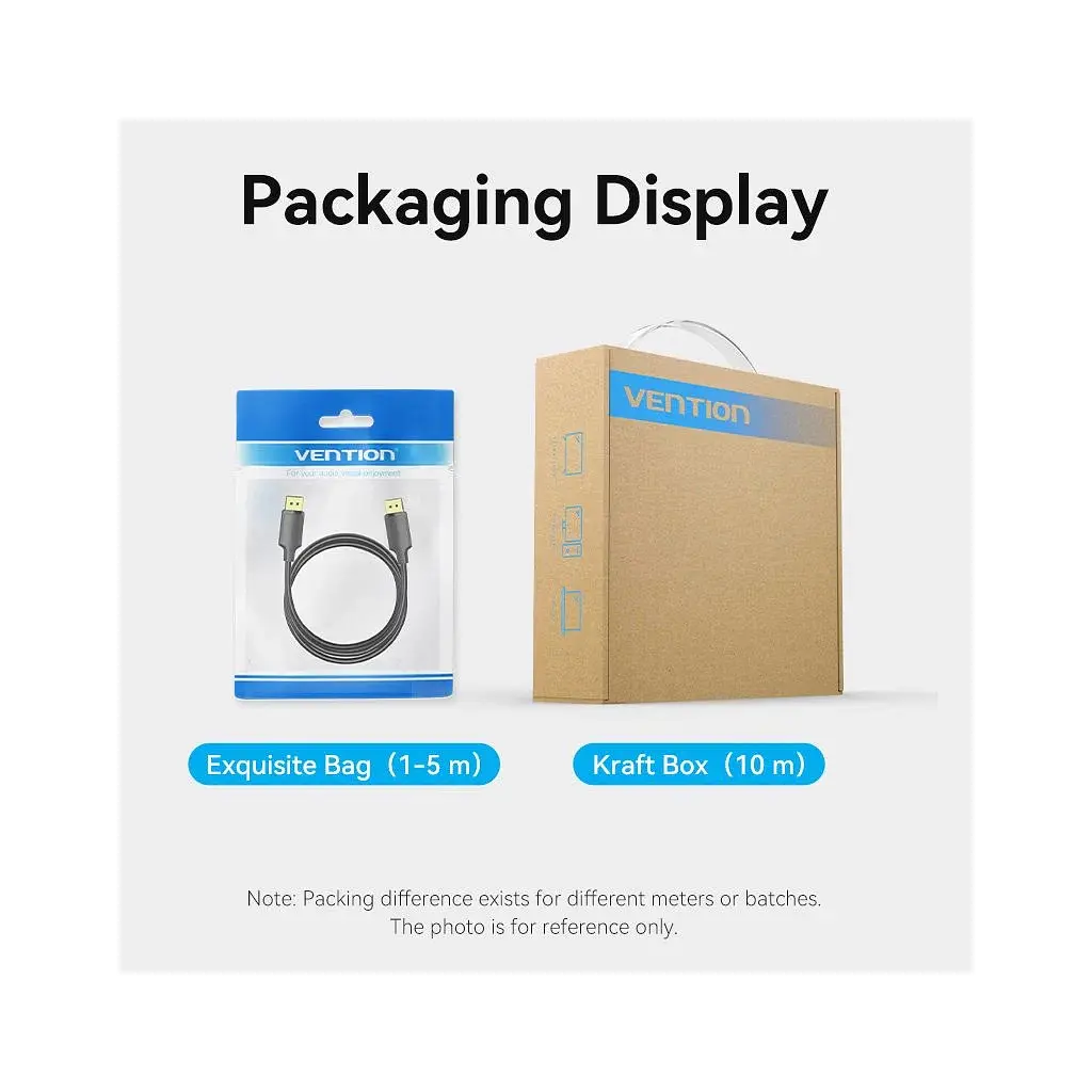 Кабель мультимедійний DisplayPort M to DisplayPort M 1.0m 4K black Vention (HAKBF) - фото 9