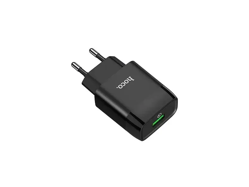 Мережевий зарядний пристрій Hoco C72Q Glorious + microUSB Black (6931474732521) - фото 3