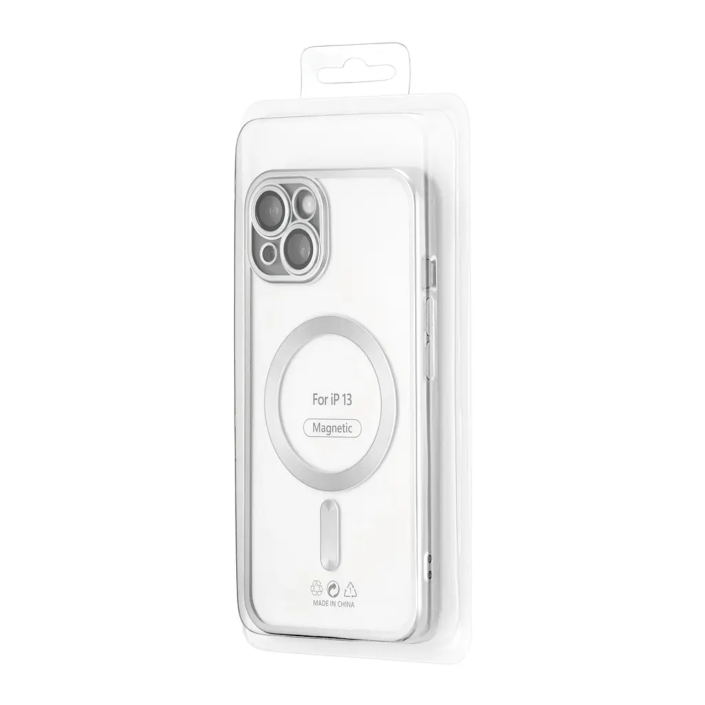 Чохол Ductil Metallic Edge with MagSafe (Protected Camera & Lens) iPhone 13 Silver - фото 2