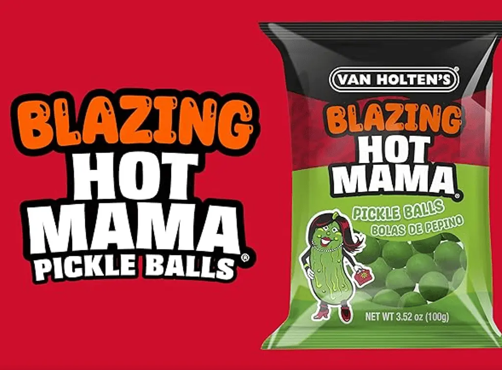 Жувальні цукерки Van Holten's Blazing Hot Mama Pickle Balls 100г - фото 4