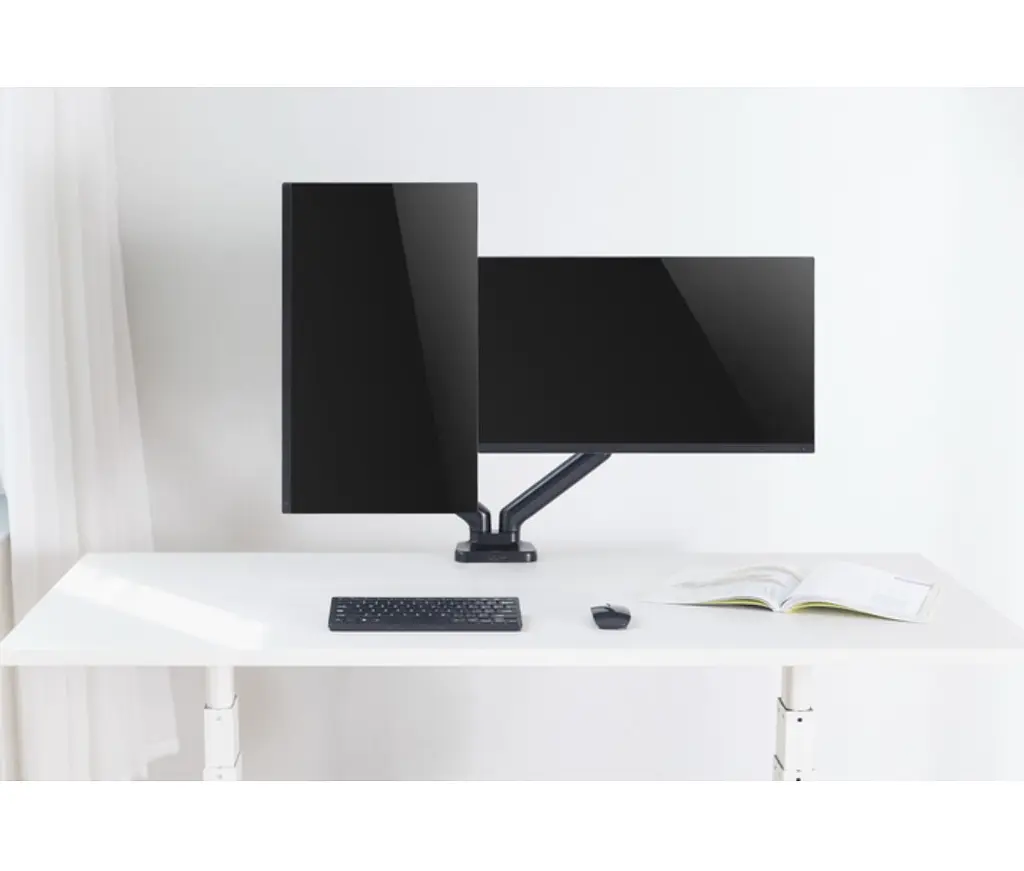 Настольный кронштейн для двух мониторов 17-32 дюйма OfficePro OPSMA-502 Black - фото 11