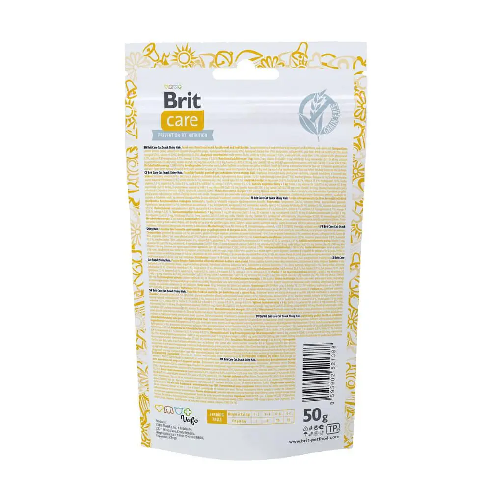 Ласощі для котів Brit Care Functional Snack Shiny Hair 50 г (для шкіри та шерсті) - фото 4