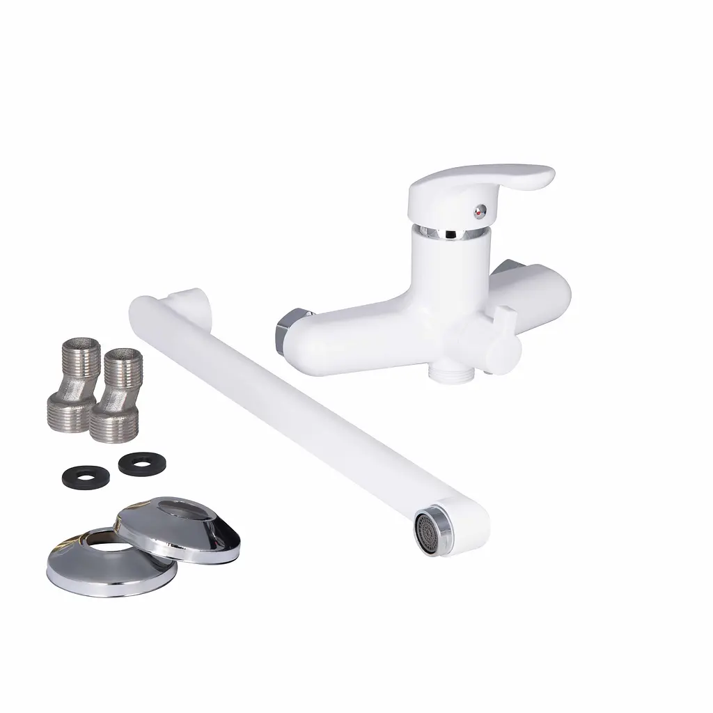 Смеситель для ванны Brinex длинный (k35) 36W 005 Белый - фото 5