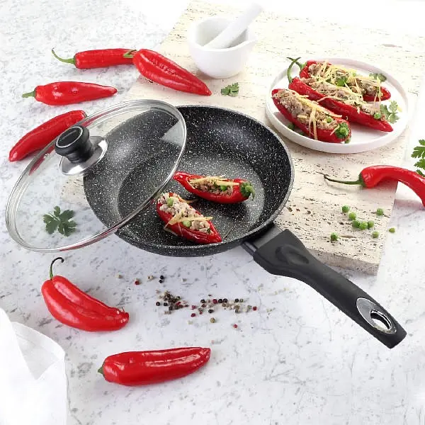 Сковорода на всі види плит з кришкою Tiross TS1255P 26 см - фото 5