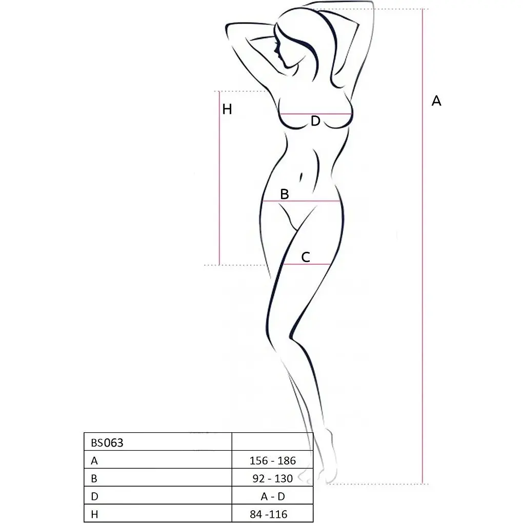 Сітчаста сукня Passion BS063 One Size, Black - фото 6