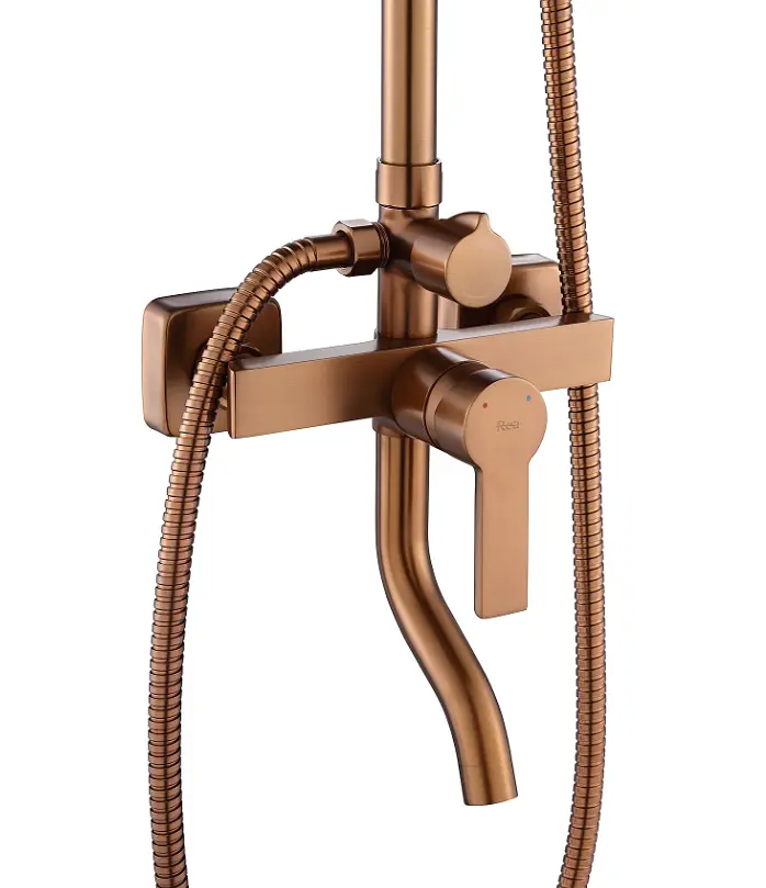 Душова система з виливом Rea Argus brushed copper REA-P3001 - фото 2