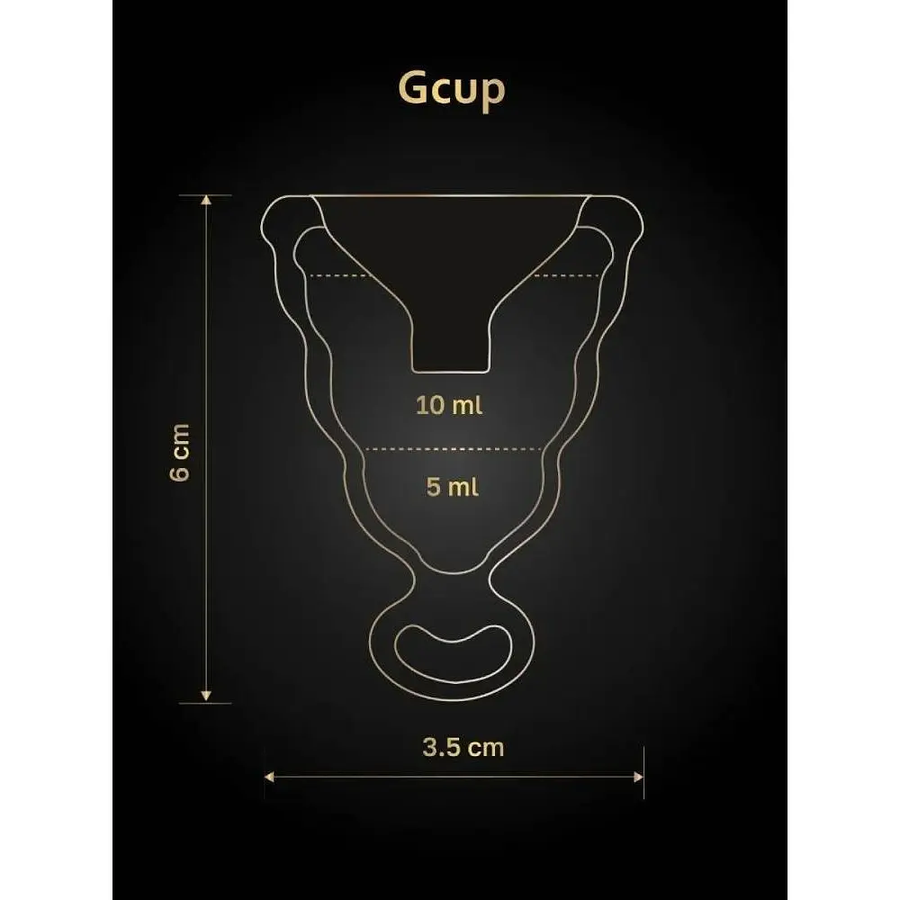 Менструальная чаша Gcup Gvibe, S, черная, 6 х 3.5 см - фото 9
