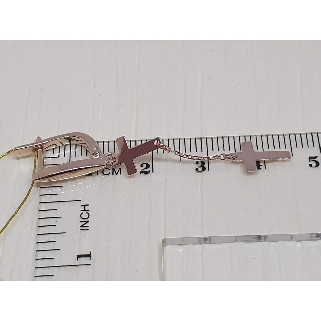 Золотые серьги-подвески Платон. 1С275/00Б - фото 3