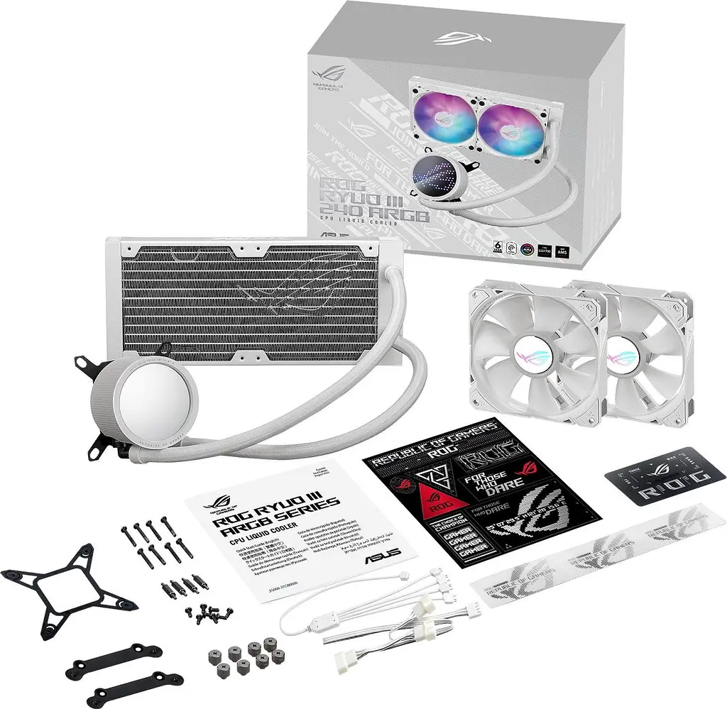 СВО ASUS ROG Ryuo III 240 ARGB White Edition (90RC00J2-M0UAY0) - фото 8