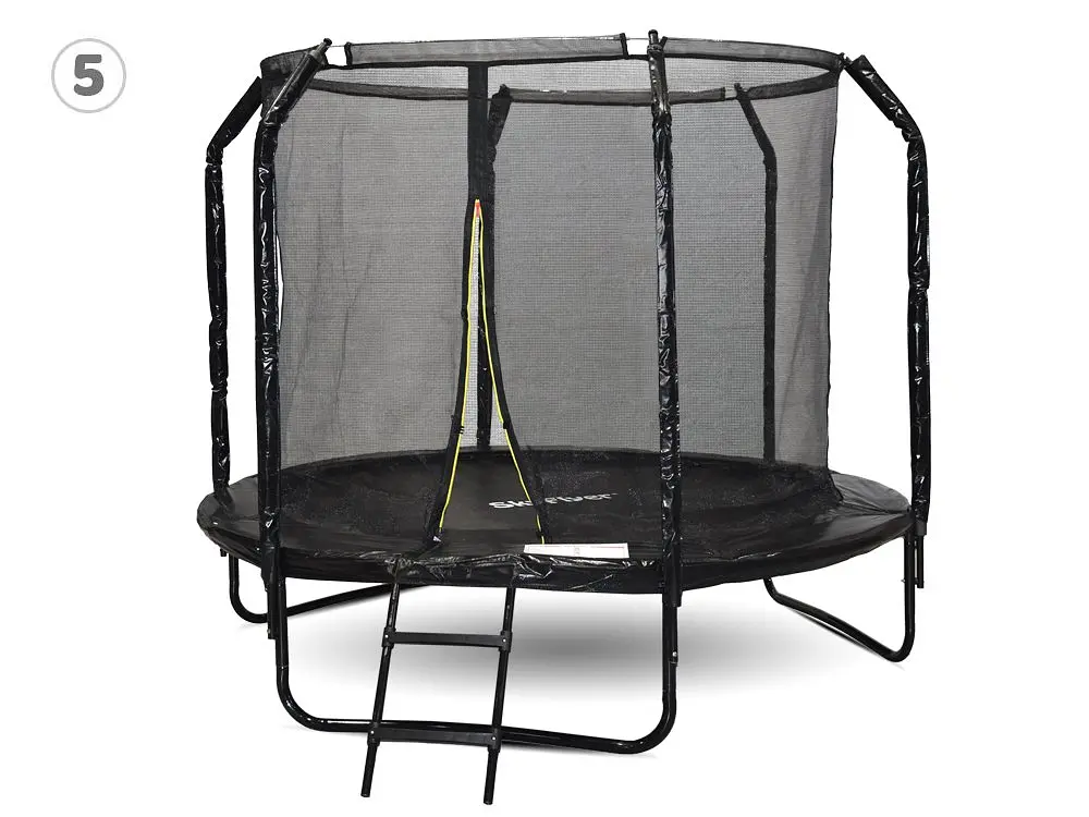 Батут садовий SkyFlyer Black 8 футов зі сходами 244 см (TR0033) - фото 2