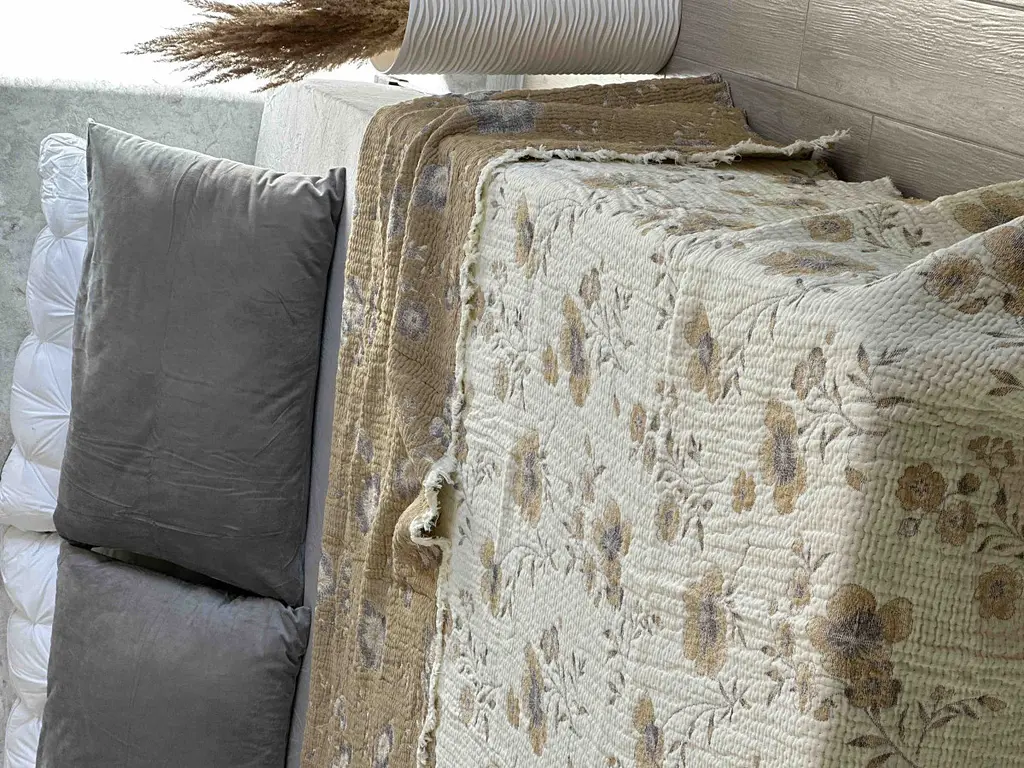 Плед двосторонній мусліновий євро L&M Home Textiles 20295 200х220 см бежевий - фото 4