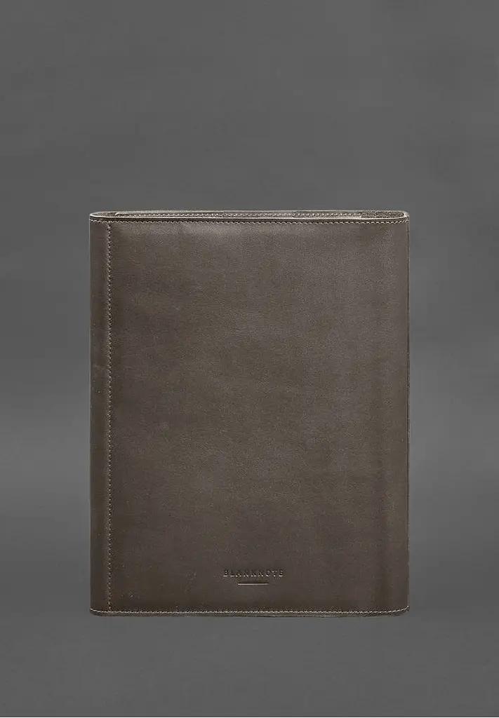 Кожаная папка для документов "Семейная" А4 на сегрегаторе с файлами темно-бежевая - фото 10