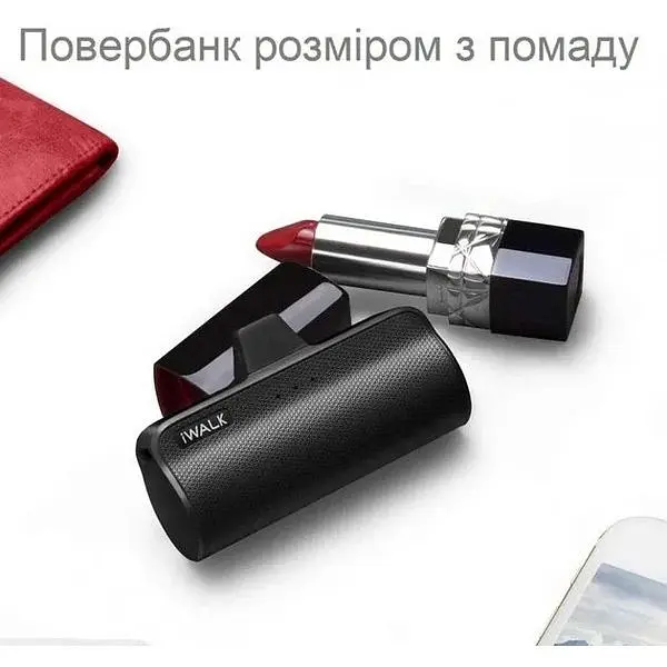 Портативний зарядний пристрій для iPhone IWALK LinkMe Plus 3350 MAh Black - фото 2