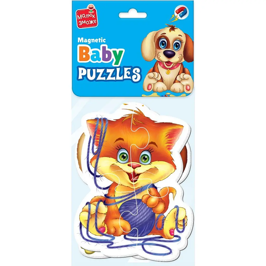 Магнітні бейбі пазли Vladi Toys Малюк зможе Домашні улюбленці 8 елементів (VT3208-19) - фото 1