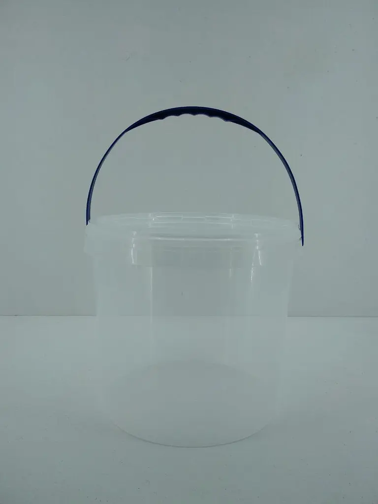 Ведро пластиковое прозрачное круглое пищевое с крышкой 10 л 40 шт./уп. - фото 2