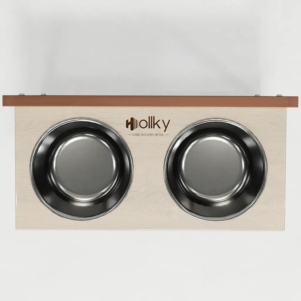 Hollky Flex L — регульовані миски на підставці для великих собак (2 × 1.8 л) - фото 6