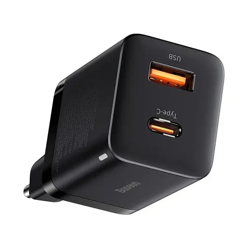 Сетевого зарядного пристрою Baseus Super Si Pro Quick Charger C+U 30W EU чорний CCSUPP-E01 - фото 2