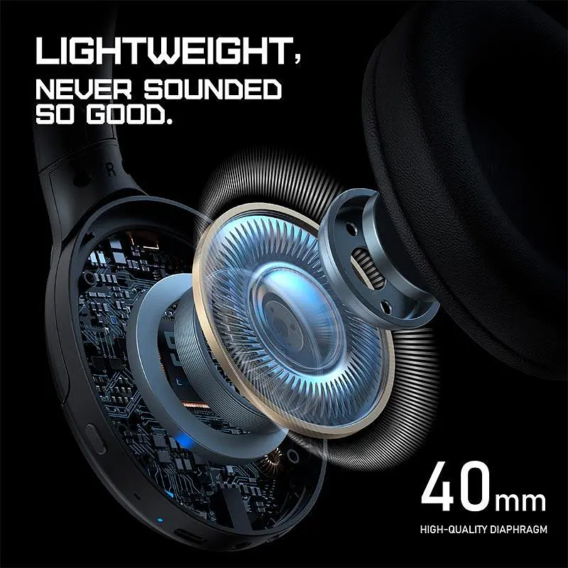 Наушники Onikuma Bluetooth Headphones with ANC Microphone 3, BT5.3, Type-C, AUX, ANC, 800mAh, 38H, RGB, black - фото 6