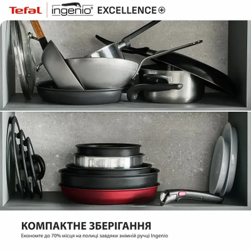 Набір посуду Tefal Ingenio Excellence+, 13 предметів, чорний (P0009753) - фото 5