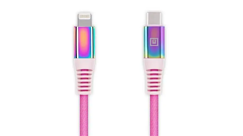 Кабель REAL-EL USB Type-C - Lightning (M/M), 1 м, Rainbow (EL123500054) - фото 7