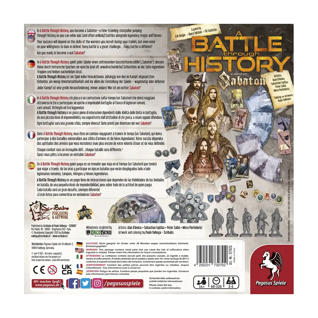 Настільна гра Pegasus Spiele Битва крізь історію: Пригода з Sabaton (A Battle Through History: An Adventure With Sabaton) (ан (PS200) - фото 8