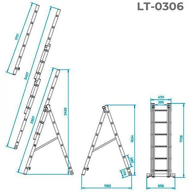 Драбина Intertool LT-0306 [140442] - фото 4