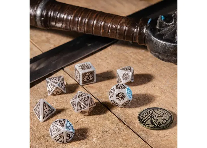Набір кубиків The Witcher Dice Set. Geralt - The White Wolf , 7 шт. (SWGE01) - фото 3
