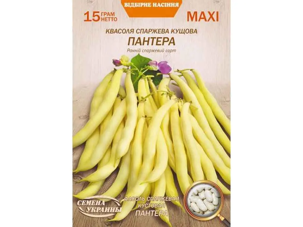 Квасоля кущова СЕМЕНА УКРАИНЫ (10 пачок) Максі ПАНТЕРА 15г (рс)