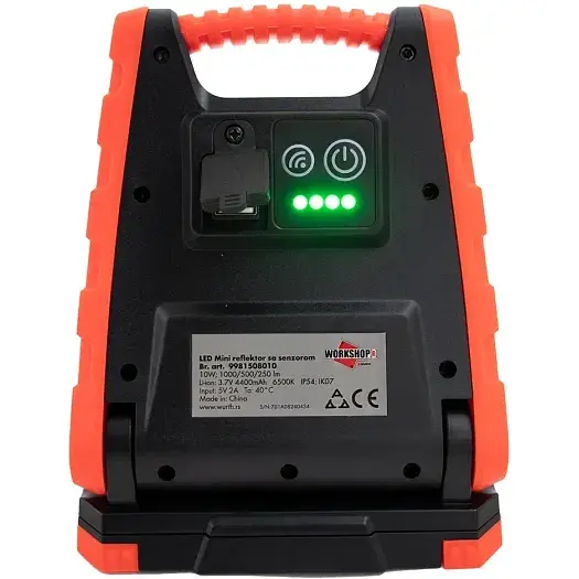 Ліхтар-прожектор акумуляторний Wurth WORKSHOP LED 10W IP54 з сенсором (9981508010) - фото 4
