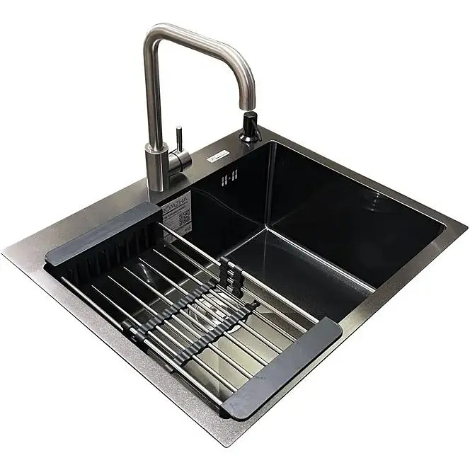 Комплект мойка+смеситель Romzha Arta U-550S Max BL(B) - фото 3