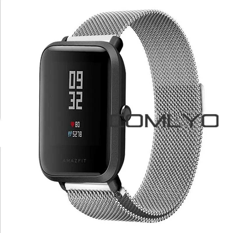 Миланский сетчатый ремешок Primo для часов Xiaomi Huami Amazfit Bip/Amazfit GTS Silver - фото 3