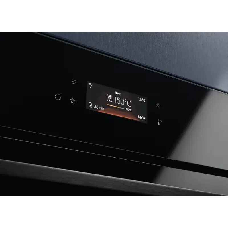Духовой шкаф электрический Electrolux 72 л A+ пара дисплей конвекция функция пароварки телескопические направляющие черный - фото 3